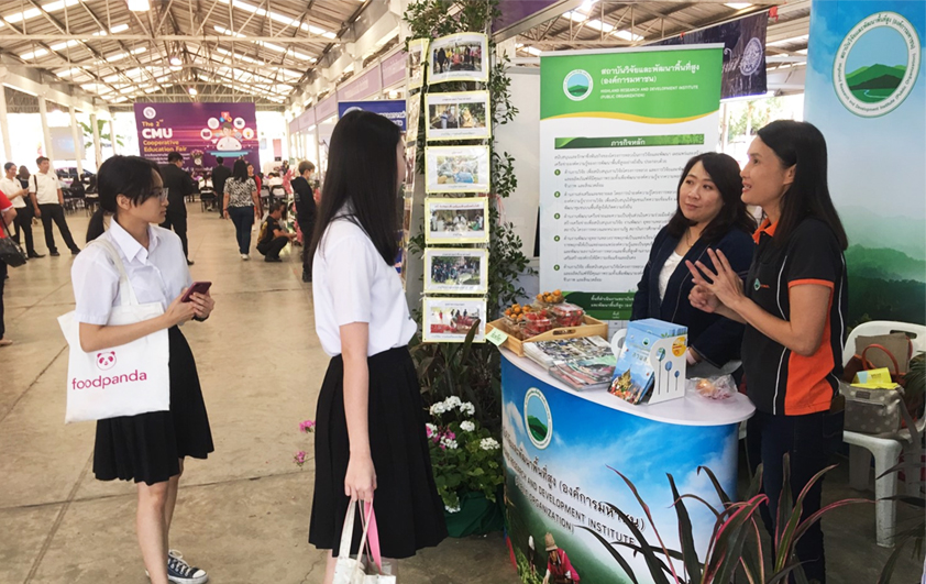 สวพส.ร่วมจัดนิทรรศการตลาดนัดผู้ประกอบการสหกิจศึกษามช.